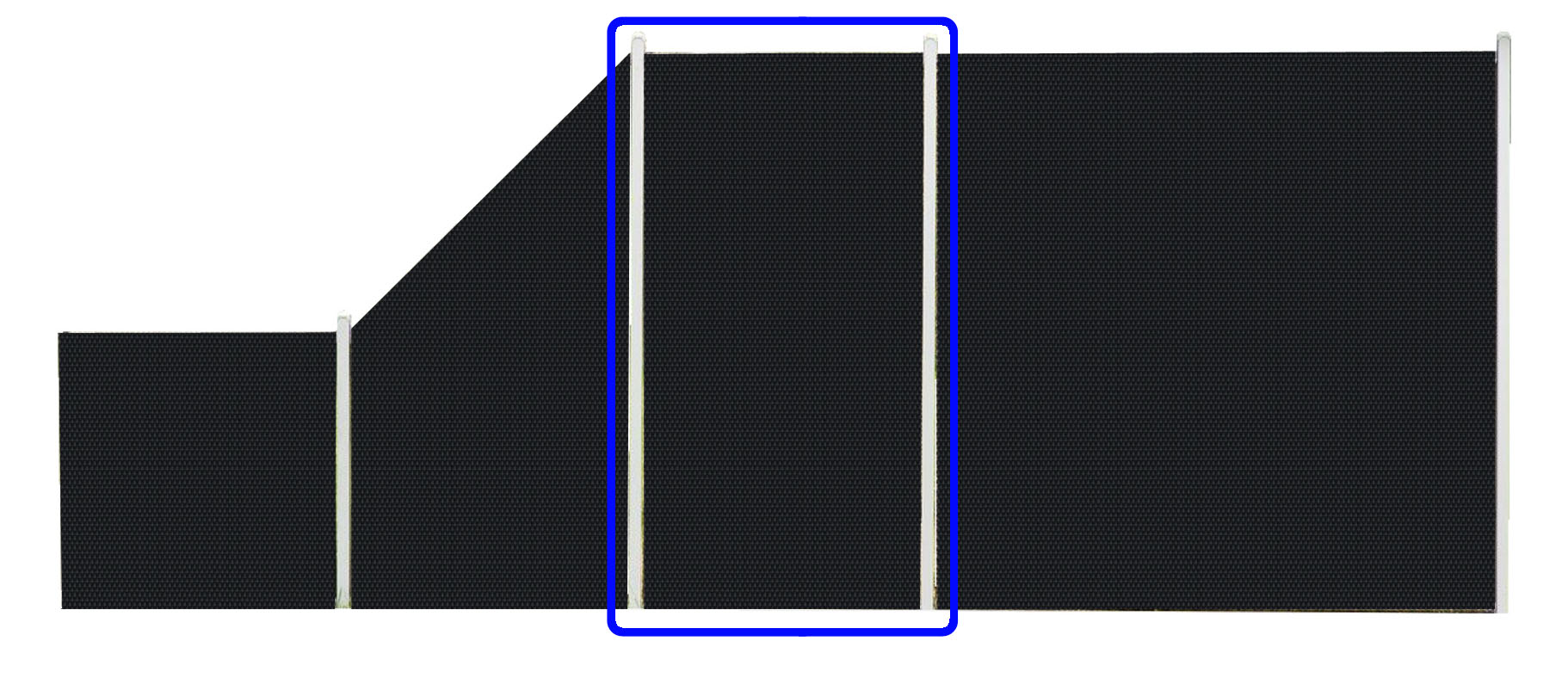 Płot Panelowy Dwustronny 180x180cm Technorattan – kolor brąz jasny + ciemny